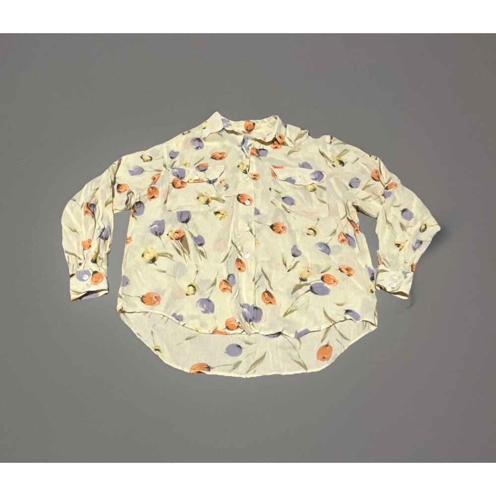 Spring Country Road Australia Women's Floral Button Down Blouse  Long Sleeve S